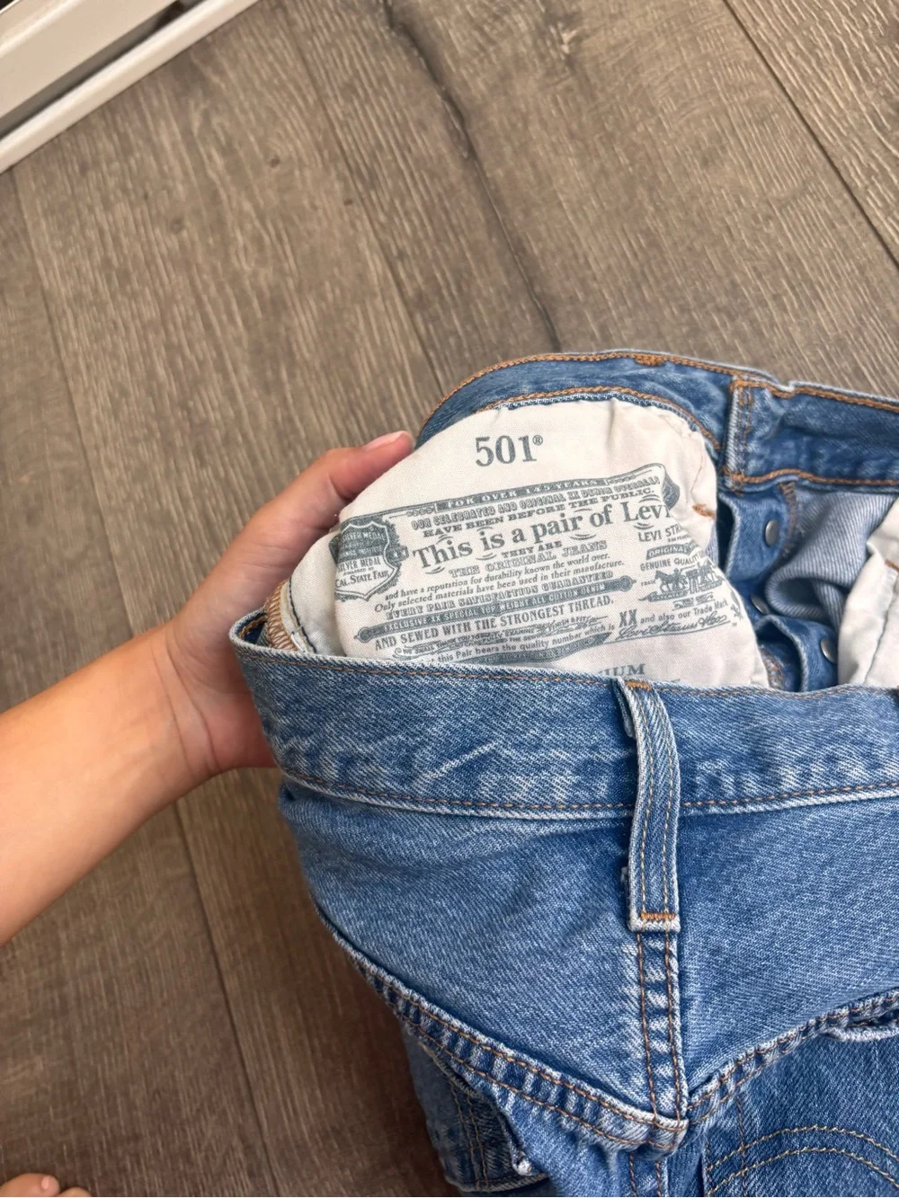 Levi’s Denim Distressed Cutoff Shorts - Blue
